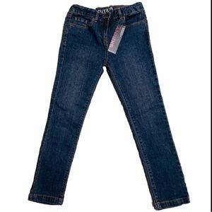 NÁUTICA Girls Skinny Fit Adjustable Waist Dark Wash Denim Jeans Size 8 NWT